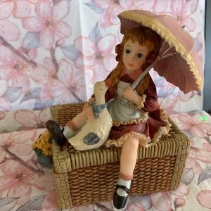 Trinket box , sweety girl and goose